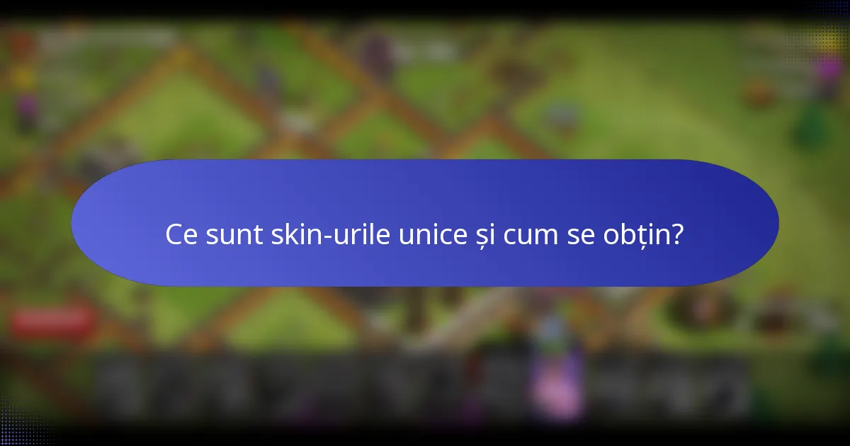 Ce sunt skin-urile unice și cum se obțin?