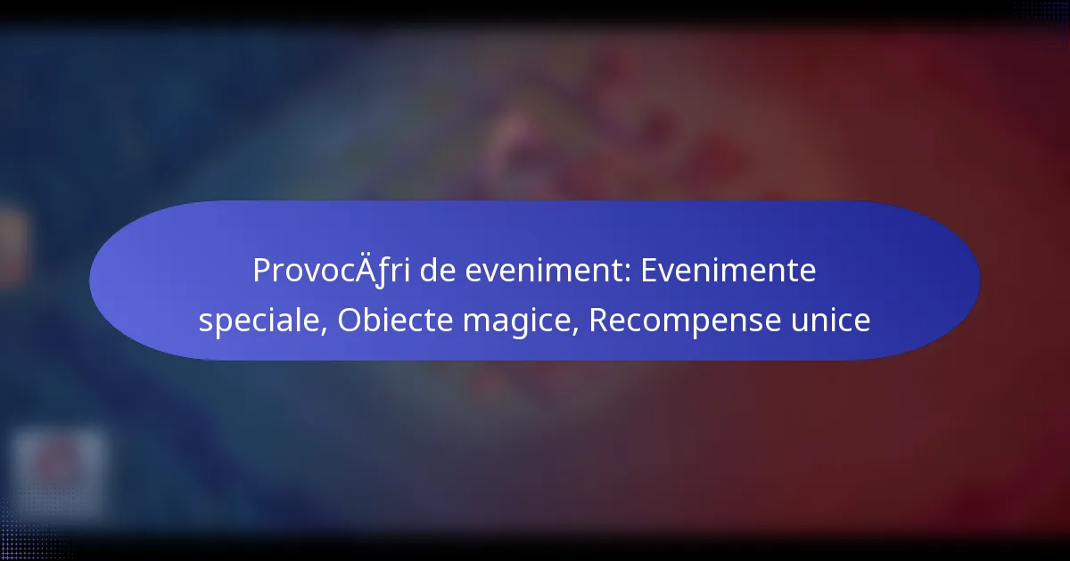 Read more about the article Provocări de eveniment: Evenimente speciale, Obiecte magice, Recompense unice