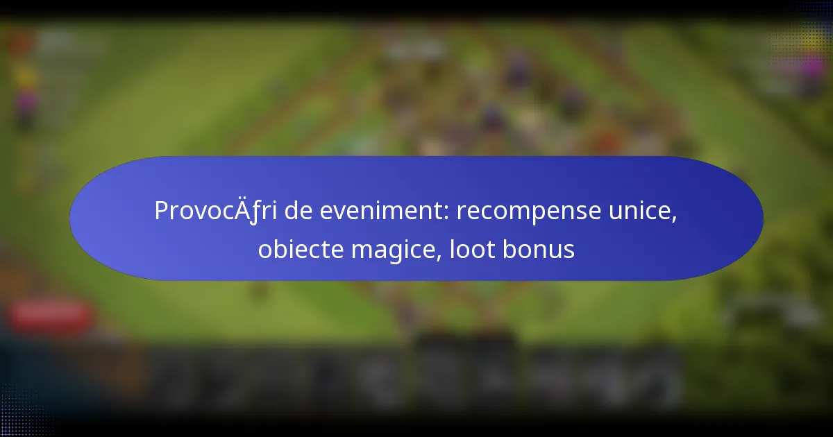 Read more about the article Provocări de eveniment: recompense unice, obiecte magice, loot bonus