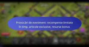 Read more about the article Provocări de eveniment: recompense limitate în timp, articole exclusive, resurse bonus