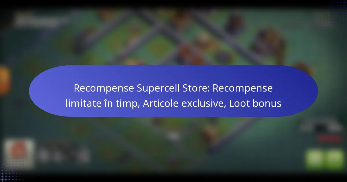 Read more about the article Recompense Supercell Store: Recompense limitate în timp, Articole exclusive, Loot bonus