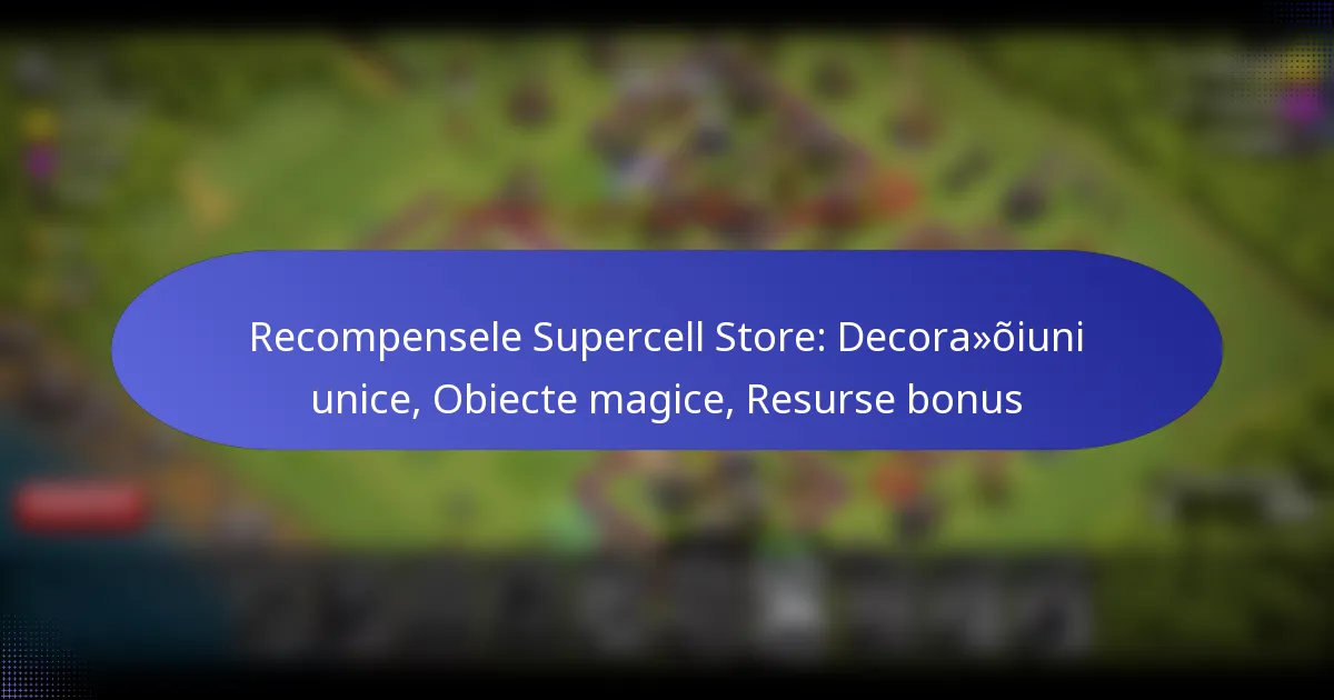 Read more about the article Recompensele Supercell Store: Decorațiuni unice, Obiecte magice, Resurse bonus