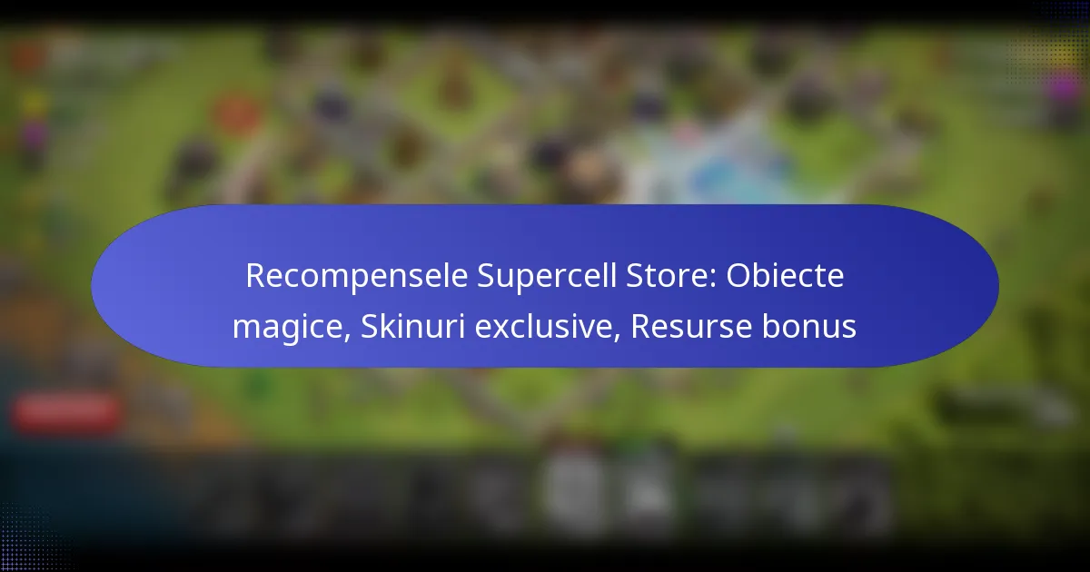 Read more about the article Recompensele Supercell Store: Obiecte magice, Skinuri exclusive, Resurse bonus