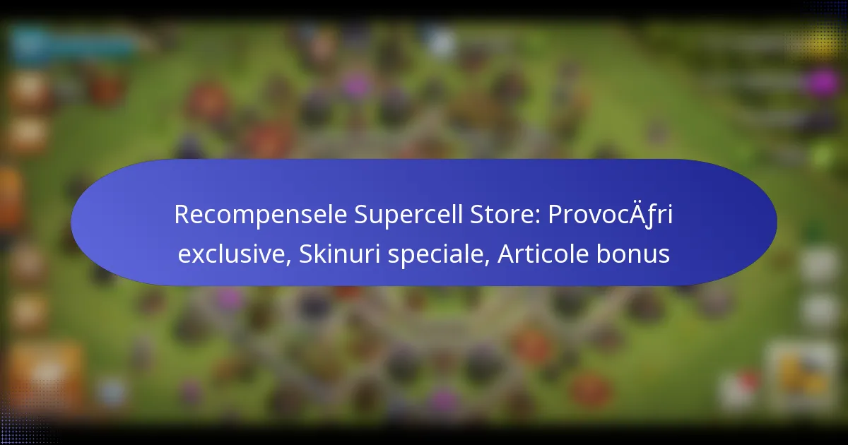Read more about the article Recompensele Supercell Store: Provocări exclusive, Skinuri speciale, Articole bonus
